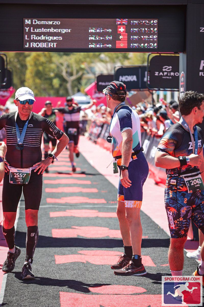 Yves nach dem Zieleinlauf auf Mallorca